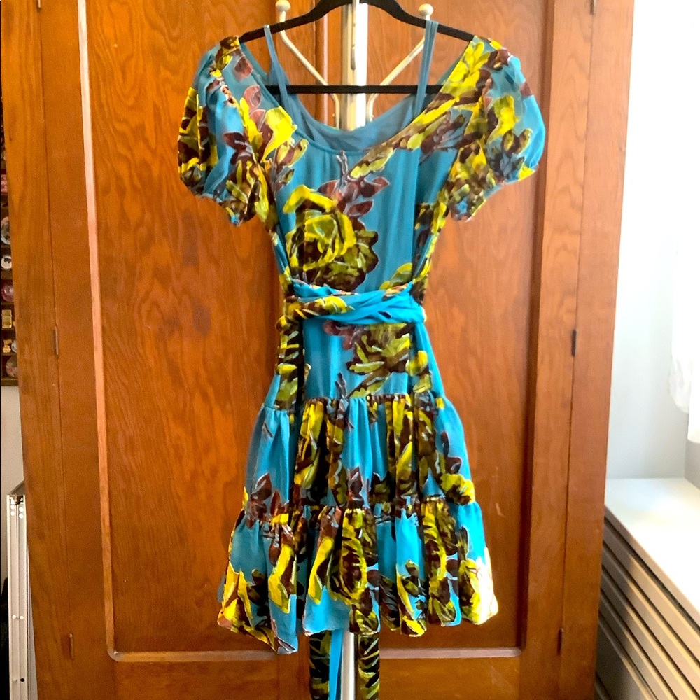 Betsey Johnson Floral Party Dress Size 2